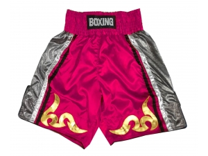 Custom Boxing Trunks with Name : KNBSH-030-Pink